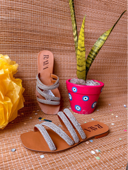Tamanco Feminino Strass Raya CHF8011 Prata - Marcas Autorais  Raya