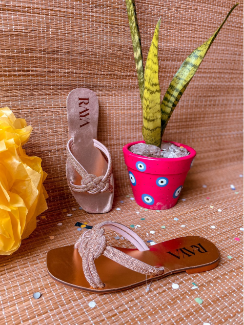 Tamanco Feminino Strass Raya CHF8037 Rose - Marcas Autorais  Raya