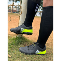Chuteira Society Masculino Adidas Preto/Verde - Tênis Adidas