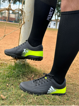 Chuteira Society Masculino Adidas Preto/Verde - Tênis Adidas