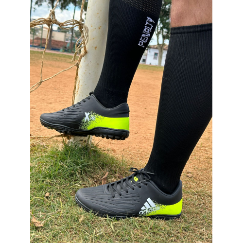 Chuteira Society Masculino Adidas Preto/Verde