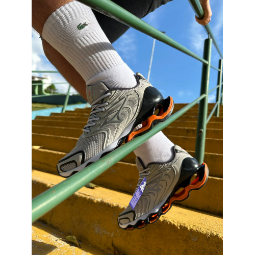 Tênis Wave Prophecy 12 Masculino Mizuno Cinza/Laranja