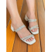 Tamanco Feminino Salto Bloco Tiras Strass SM901 Branco - Marcas Autorais  