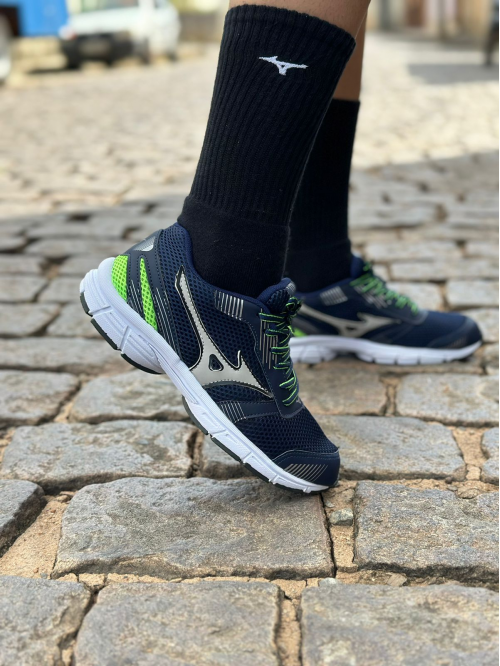 Tênis Wave Masculino Mizuno Azul/Verde - Tênis Mizuno
