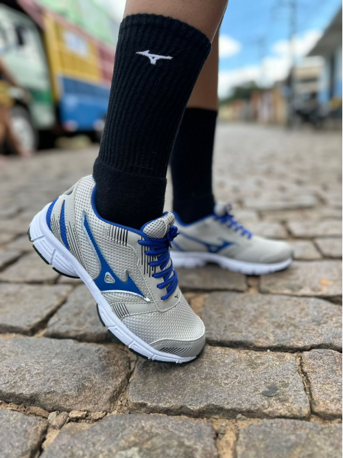Tênis Wave Masculino Mizuno Cinza - Tênis Mizuno