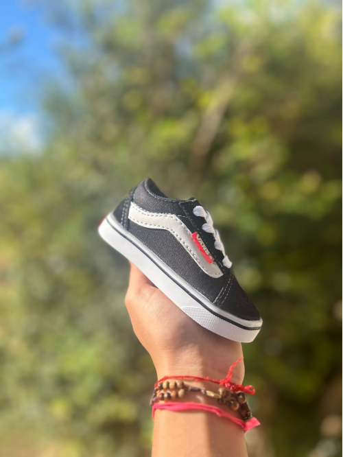 Tênis Infantil Old Skool PVC Unissex Vans Preto/Branco - Tênis Vans