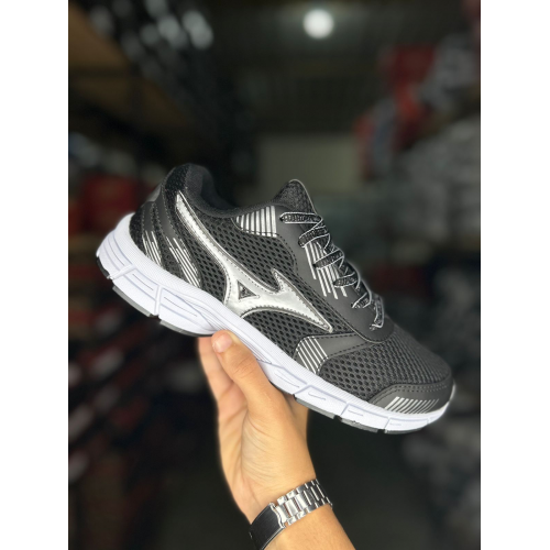 Tênis Wave Masculino Mizuno Preto/prata