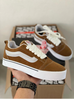 Tênis KNU Skool Plataforma Feminino Vans Caramelo - Tênis Vans