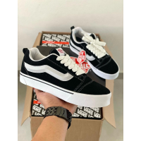 Tênis KNU Skool Plataforma Unissex Vans Preto/Branco - Tênis Vans