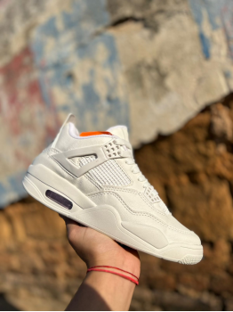 Tênis Botinha Air Jordan 4 Premium Masculino Branco/Branco - Tênis Nike