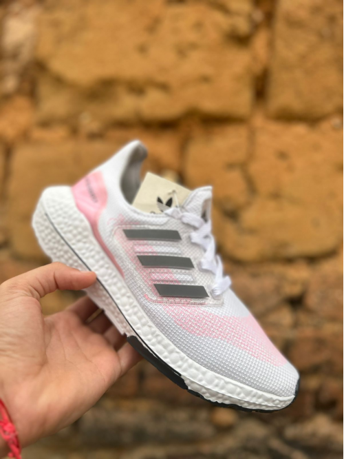 Tênis Ultraboost 21 Feminino Adidas Gelo/Rosa - Tênis Adidas