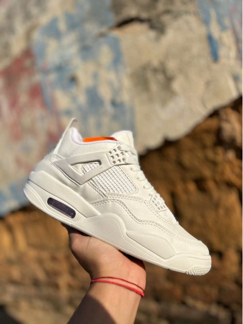 Tênis Botinha Air Jordan 4 Premium Masculino Branco/Branco - Tênis Nike