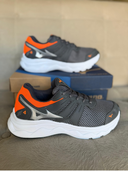 Tênis Jet 4 Masculino Mizuno Grafite/ Laranja - Tênis Mizuno