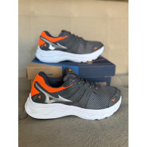 Tênis Jet 4 Masculino Mizuno Grafite/ Laranja