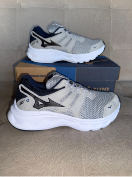Tênis Jet 4 Masculino Mizuno Cinza/ Azul - Tênis Mizuno