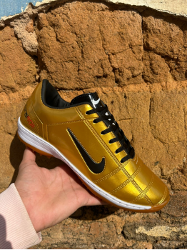 Chuteira Society Total 90 Masculino Nike Dourada - Tênis Nike