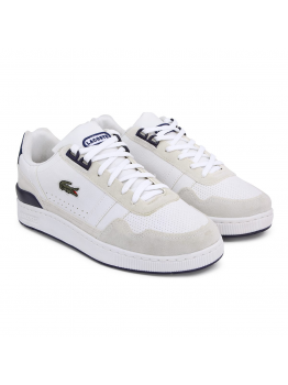 Tênis Tclip Premium  Lacoste Branco/ camurça - Tênis Lacoste