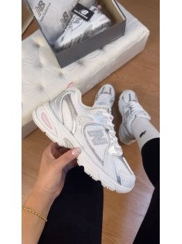 Tênis 530 Premium Feminino New Balance Branco/Prata - Tênis New Balance