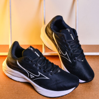 Tênis Wave Rider 28 Unissex Mizuno Preto/Branco