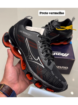 Tênis Wave Prophecy X Masculino Mizuno Preto/vermelho - Tênis Mizuno