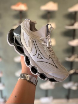 Tênis Wave Prophecy 14 premium Masculino Mizuno Branco