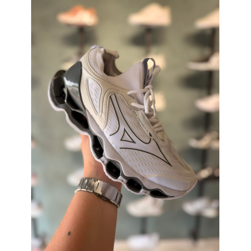 Tênis Wave Prophecy 14 premium Masculino Mizuno Branco Tênis Wave Prophecy 14 premium Masculino Mizuno Branco