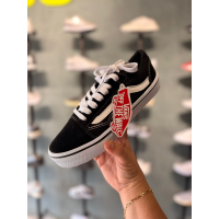 Tênis Old Skool vulcanizado premium unissex Vans Preto/Branco - Tênis Vans