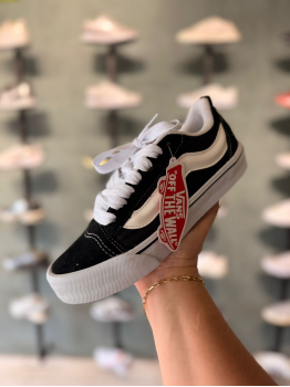 Tênis KNU Vulcanizado Premium Unissex Vans Preto/Branco - Tênis Vans - Tribo Shoes Tênis KNU Vulcanizado Premium Unissex Vans Preto/Branco - Tênis Vans