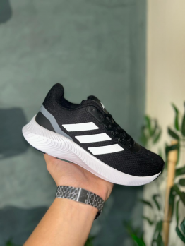 Tênis Run Falcon 3.0 Premium EVA Unissex Adidas Preto/Branco - Tênis Adidas