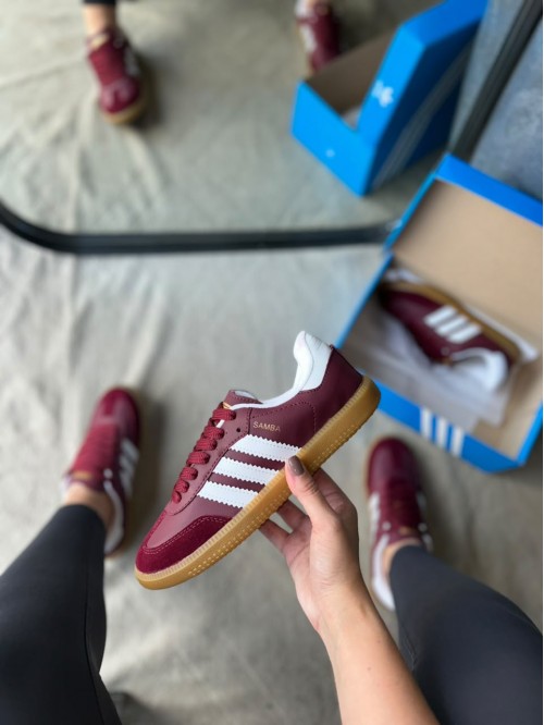 Tênis Samba Feminino Adidas cereja - Tênis Adidas