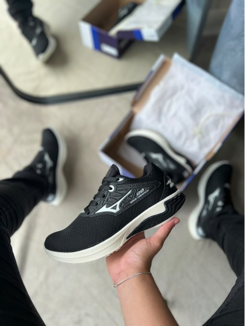 Tênis Wave Masculino Mizuno Preto/ Branco - Tênis Mizuno - Tribo Shoes Tênis Wave Masculino Mizuno Preto/ Branco - Tênis Mizuno
