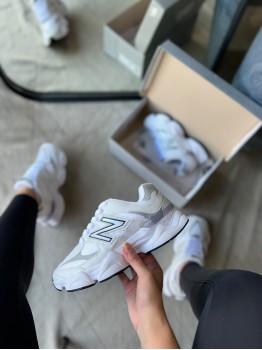 Tênis 9060 Premium New Balance Branco/Prata - Tênis New Balance