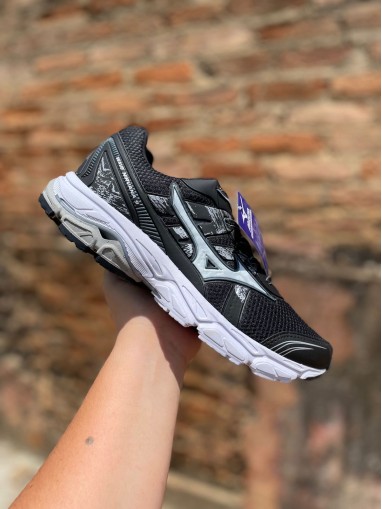 Tênis Wave Nirvana 9 Masculino Mizuno Preto/Cinza - Tênis Mizuno