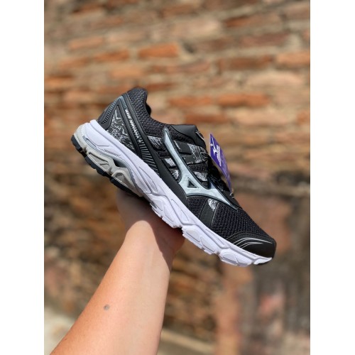 Tênis Wave Nirvana 9 Masculino Mizuno Preto/Cinza