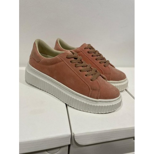 Tênis Feminino Camurça Plataforma LP2053 Nude