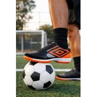 Chuteira Society Orbit Masculino Umbro Preto/Laranja - Tênis Umbro