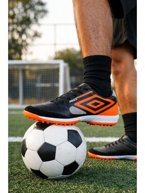 Chuteira Society Orbit Masculino Umbro Preto/Laranja - Tênis Umbro