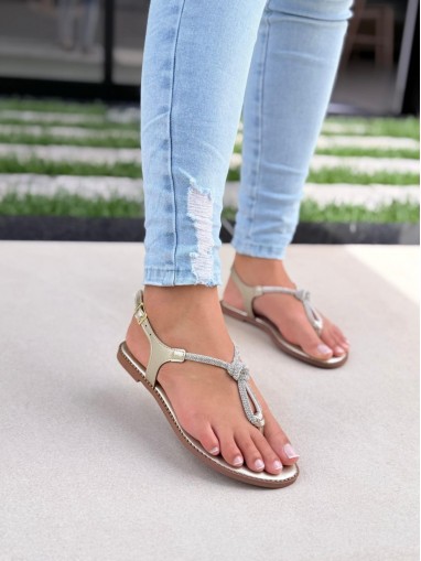 Sandália Feminina Rasteira Aurora - Marcas Autorais  Raya