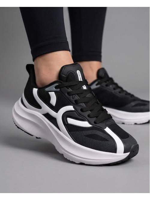 Tênis Corre Feminino Olympikus Preto/Branco - Tênis Vert