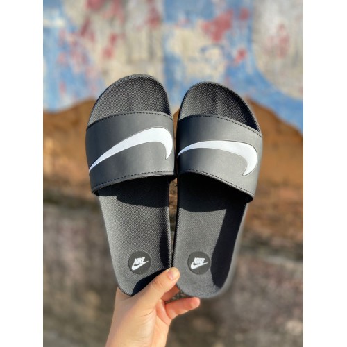 Chinelo Slide Nike Masculino Simbolo Preto/Branco