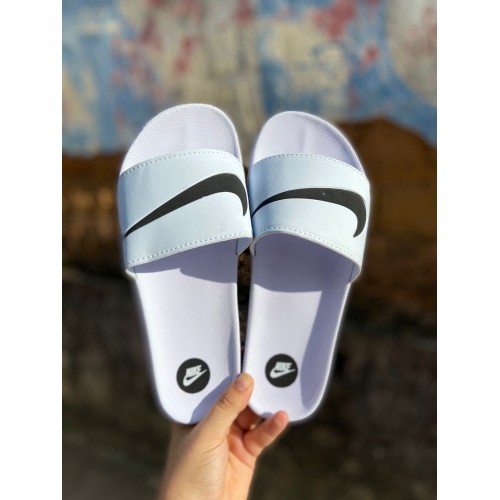 Chinelo Slide Nike Masculino Simbolo Branco/Preto