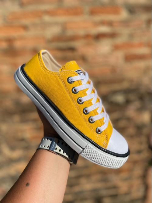 Tênis Cano Curto All Star Feminino Amarelo - Tênis All Star